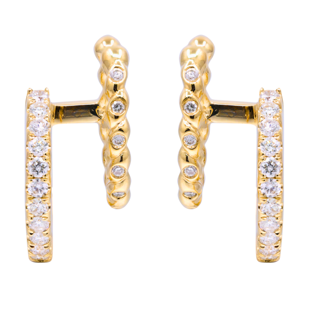 AUVIER - YELLOW GOLD DIAMOND EARRING