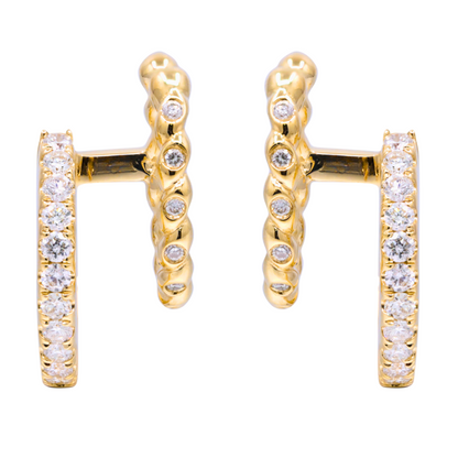 AUVIER - YELLOW GOLD DIAMOND EARRING