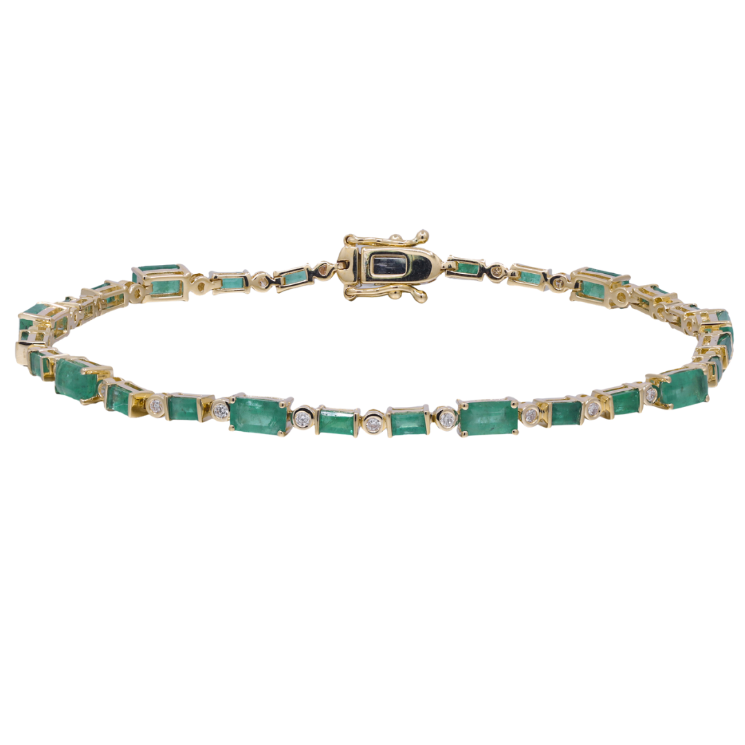 EMERELLE - YELLOW GOLD EMERALD BRACELET