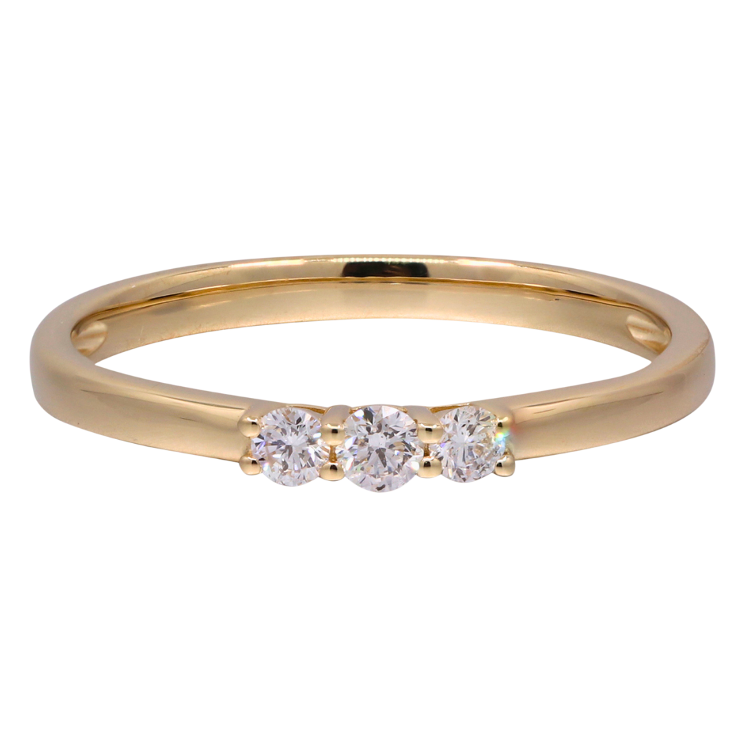 TRIAD - YELLOW GOLD DIAMOND RING