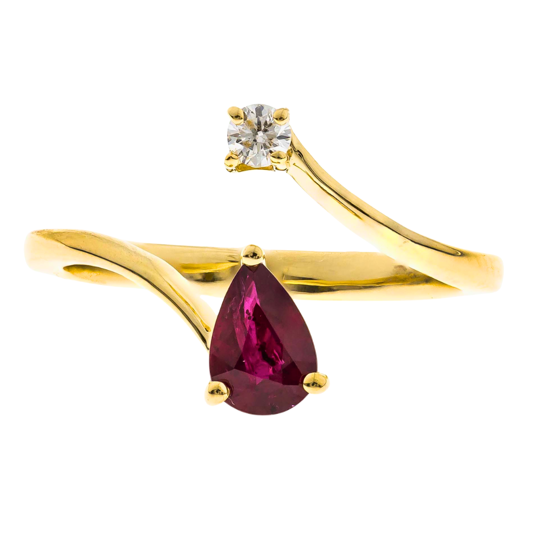 SERAPH - YELLOW GOLD RUBY RING