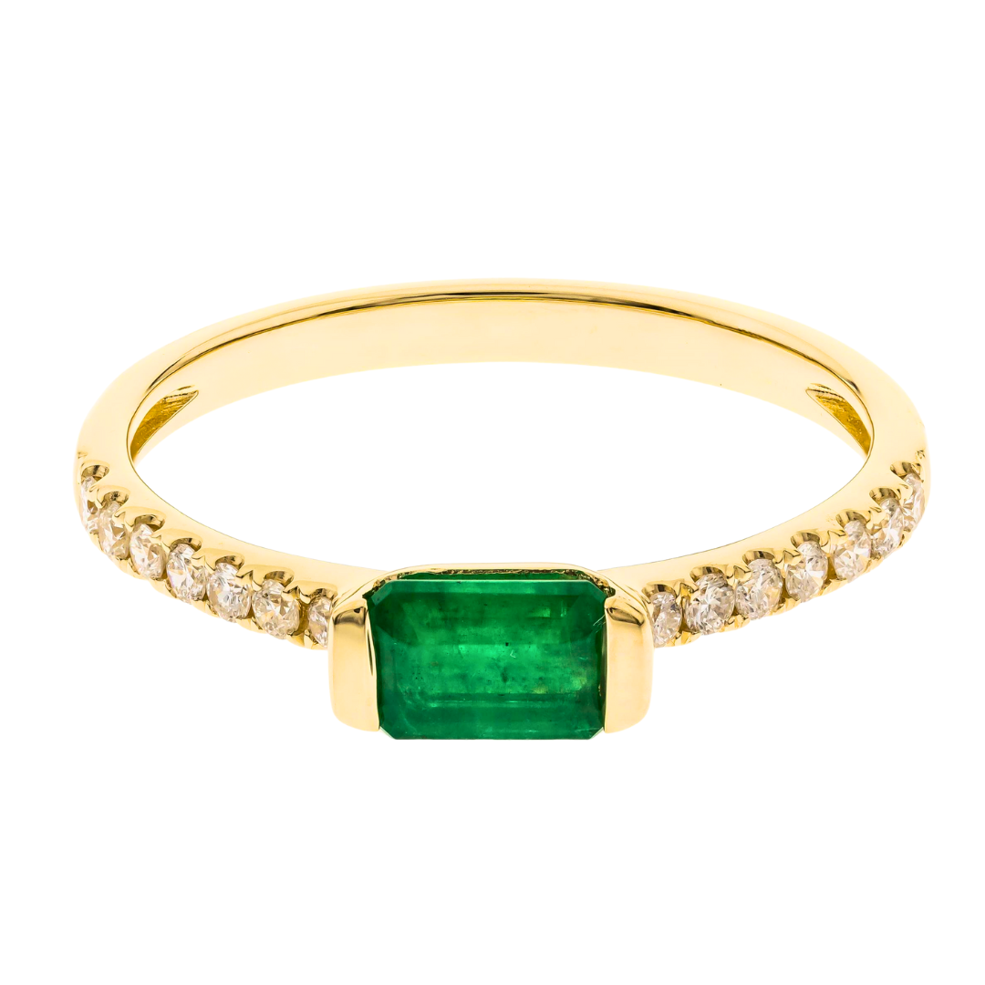 VERITAS - YELLOW GOLD EMERALD RING