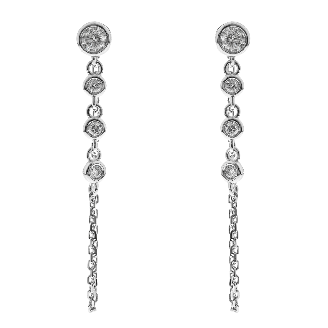 CASCADE - WHITE GOLD DIAMOND EARRING