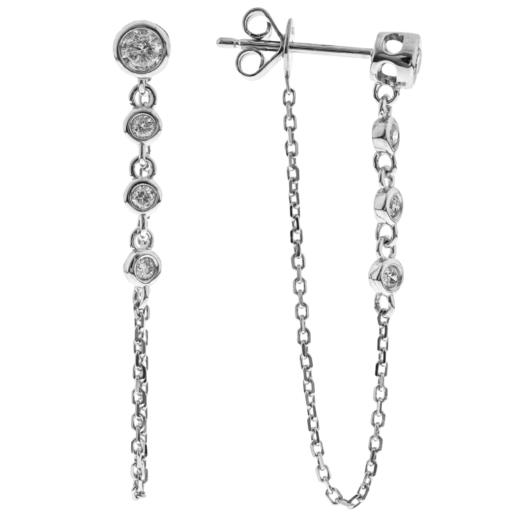 CASCADE - WHITE GOLD DIAMOND EARRING
