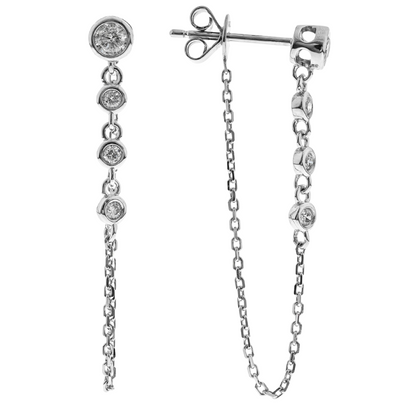 CASCADE - WHITE GOLD DIAMOND EARRING