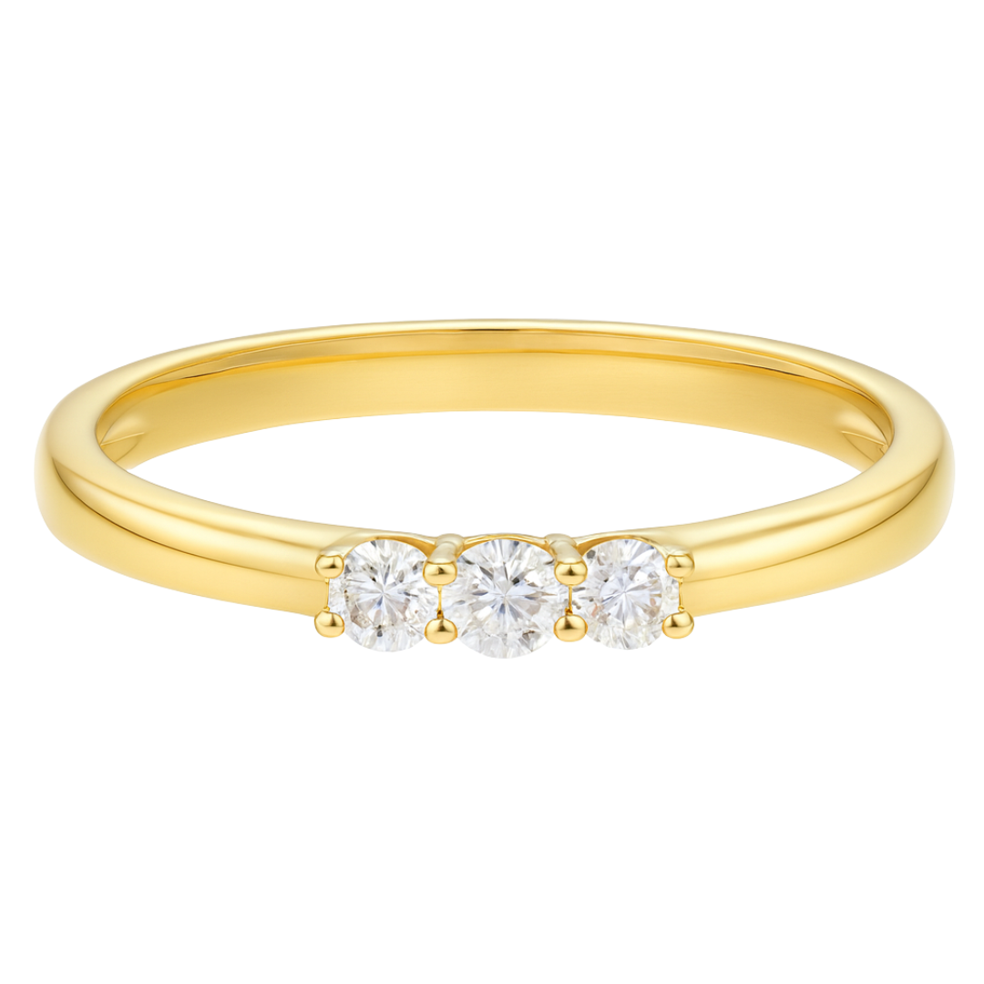 TRIAD - YELLOW GOLD DIAMOND RING