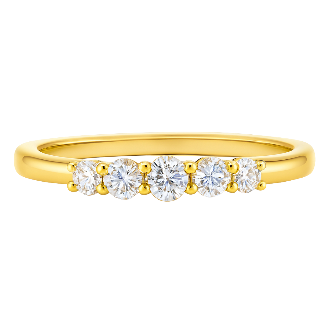AMIRA - YELLOW GOLD DIAMOND RING