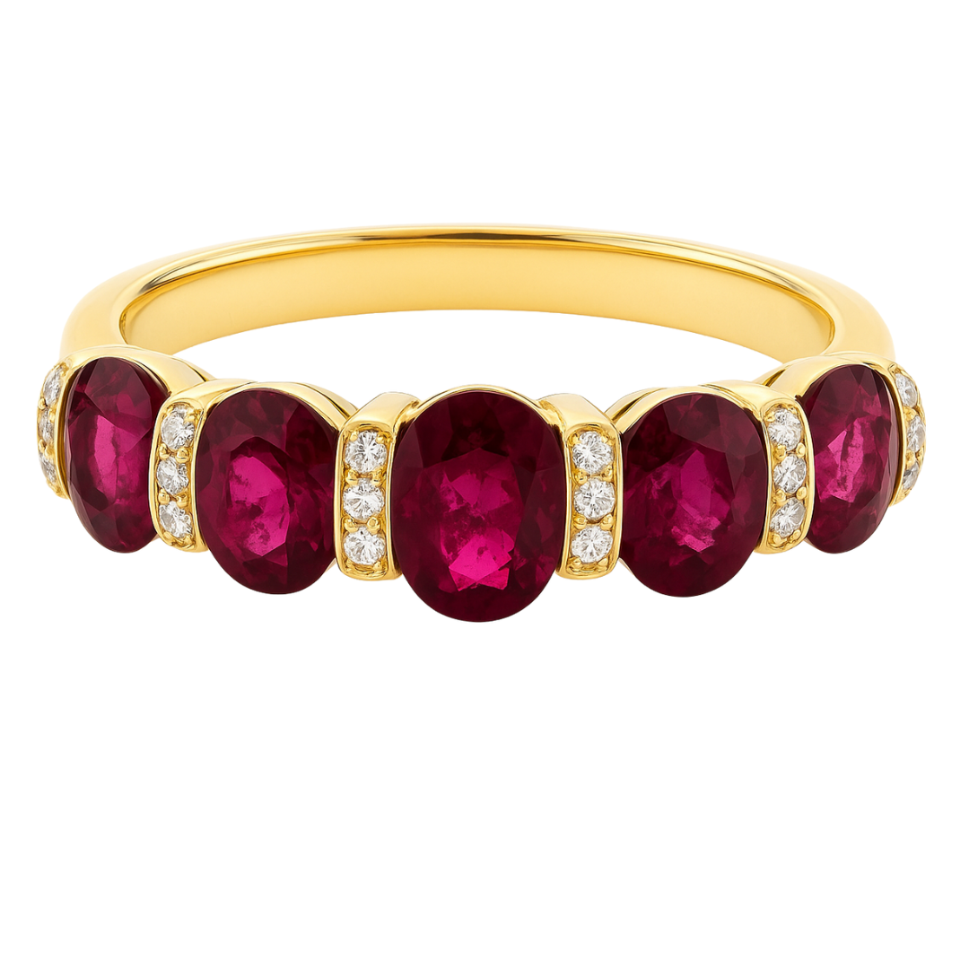 ROVELLE - YELLOW GOLD RUBY RING