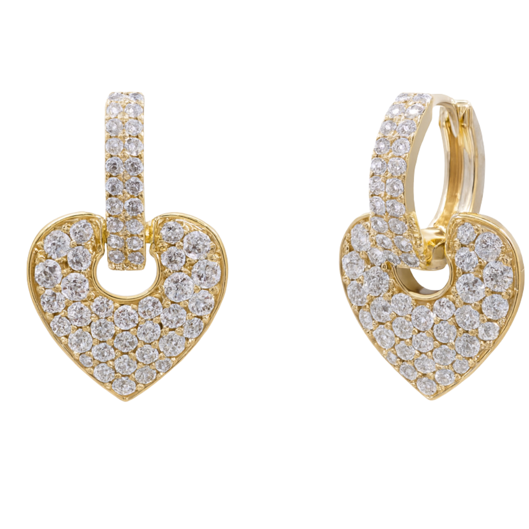 BELAVIA - YELLOW GOLD DIAMOND EARRING