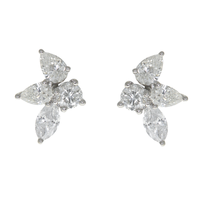 ARAVINE - WHITE GOLD DIAMOND EARRING