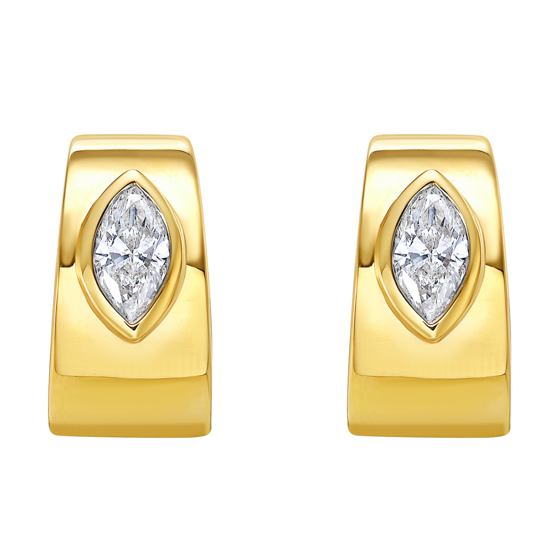 SERAYN - YELLOW GOLD DIAMOND EARRING