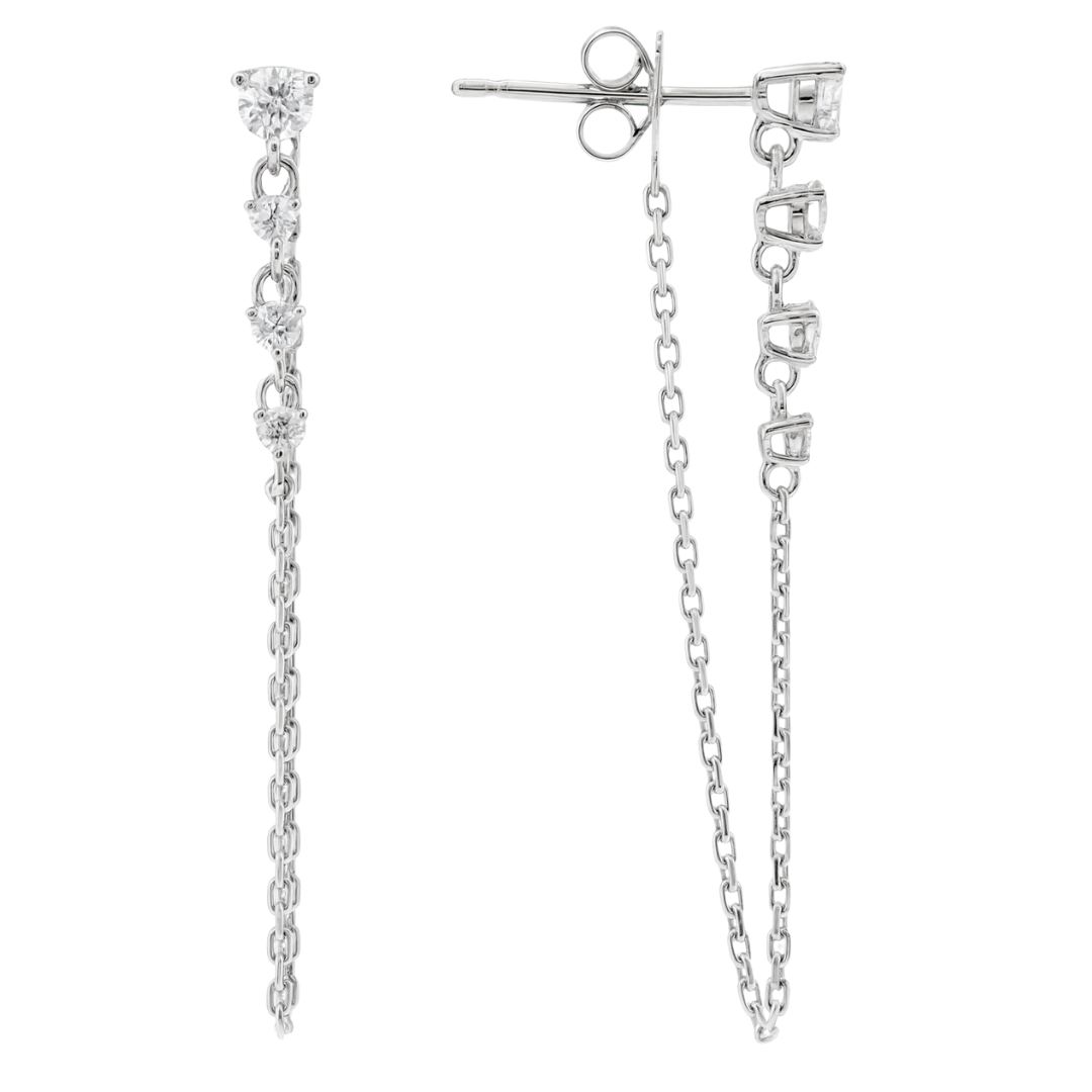 CASCADE - WHITE GOLD DIAMOND EARRING