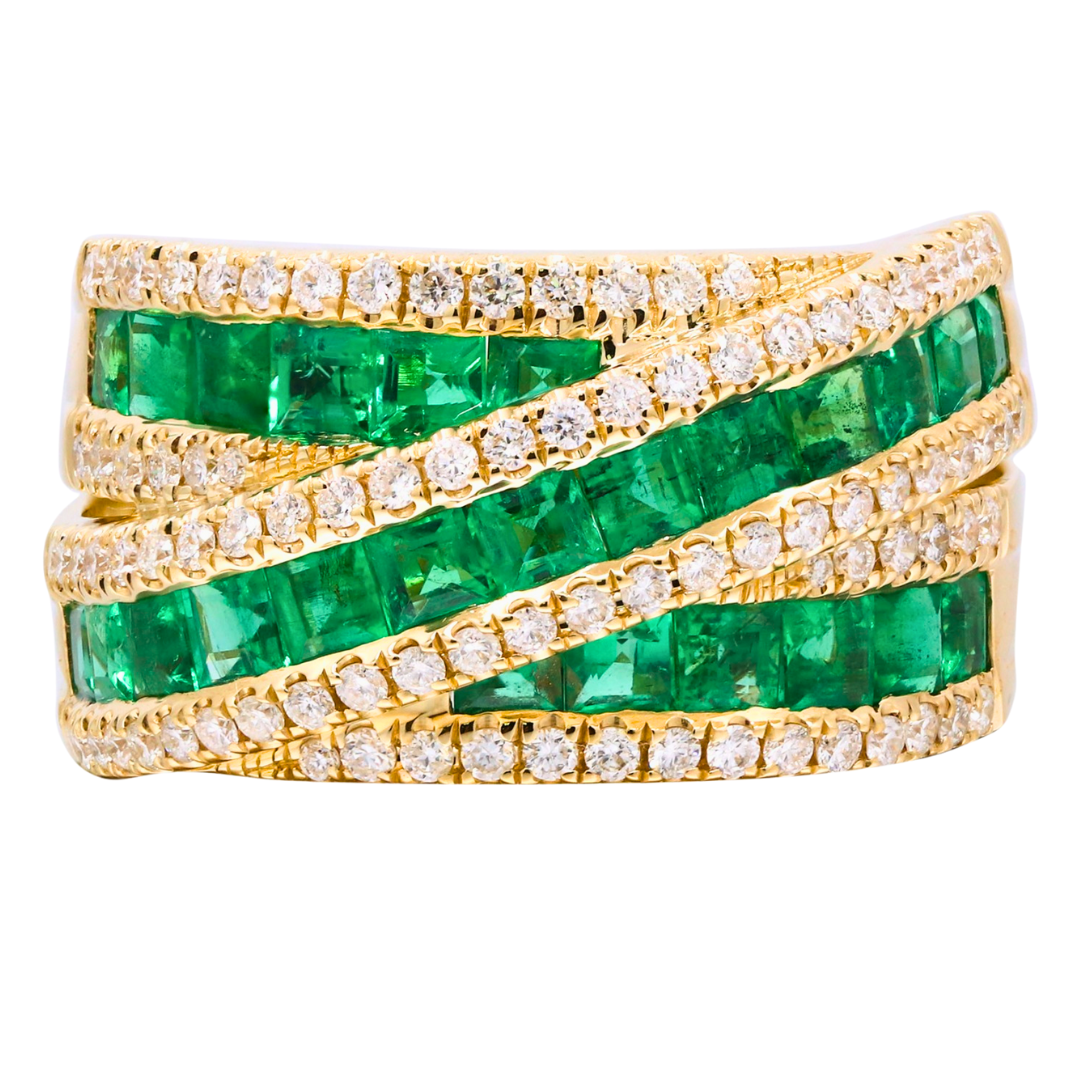 ALTHEA - YELLOW GOLD EMERALD RING