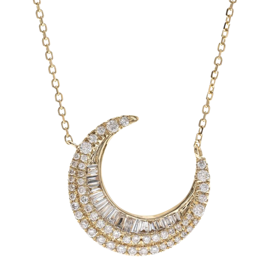 LUNÉ - YELLOW GOLD DIAMOND NECKLACE