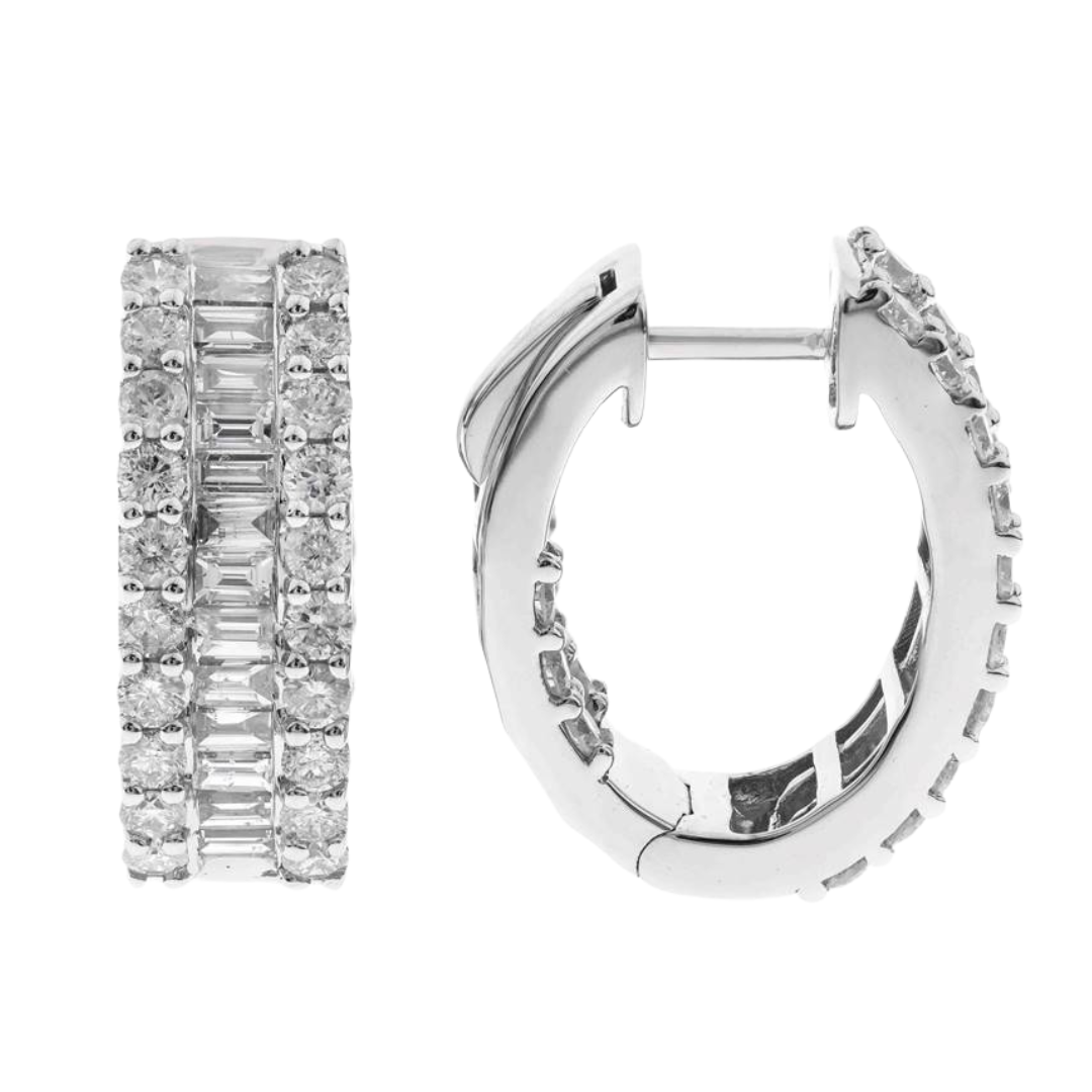 CÉLINE - WHITE GOLD DIAMOND EARRING