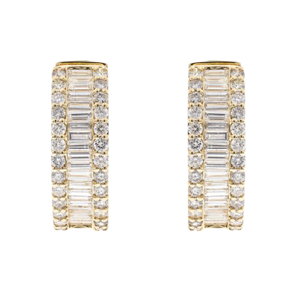 ELORIA - YELLOW GOLD DIAMOND EARRING