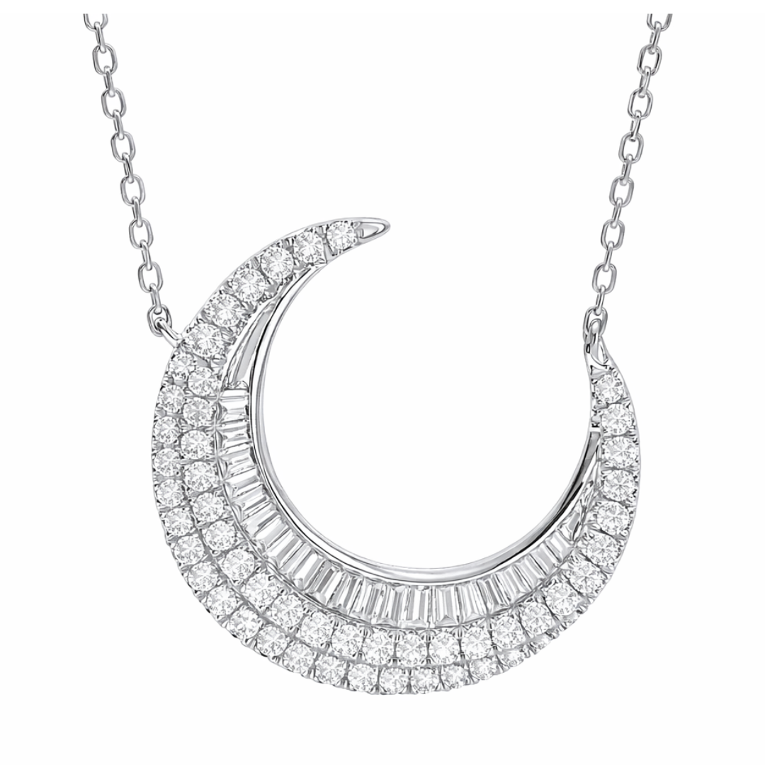 LUNA - WHITE GOLD DIAMOND NECKLACE