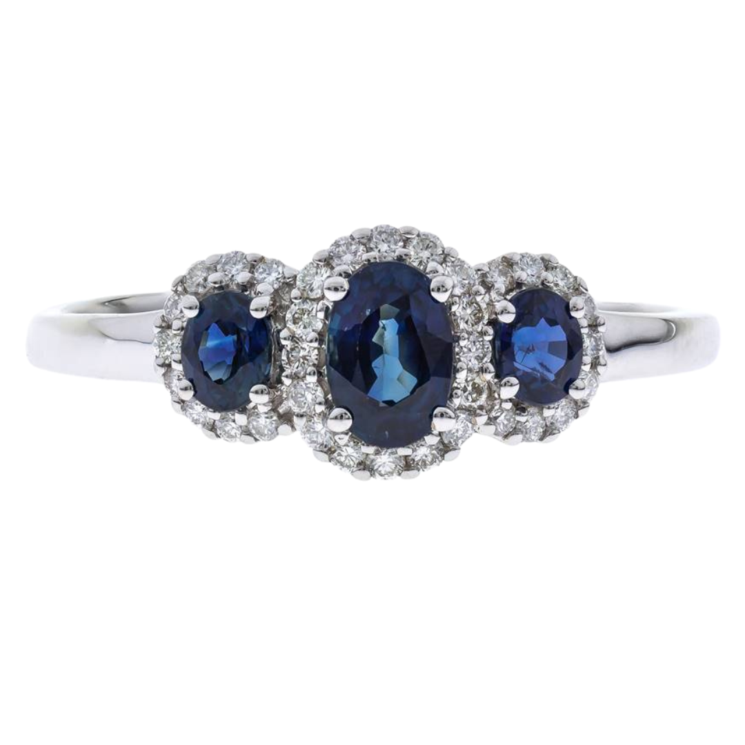 CIEL - WHITE GOLD BLUE SAPPHIRE RING