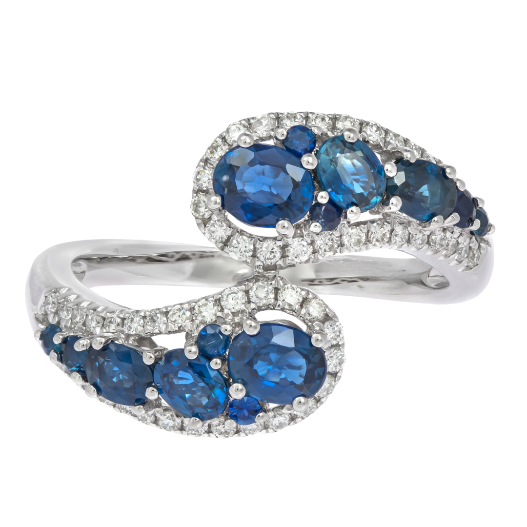 SOVEREIGN - WHITE GOLD BLUE SAPPHIRE RING
