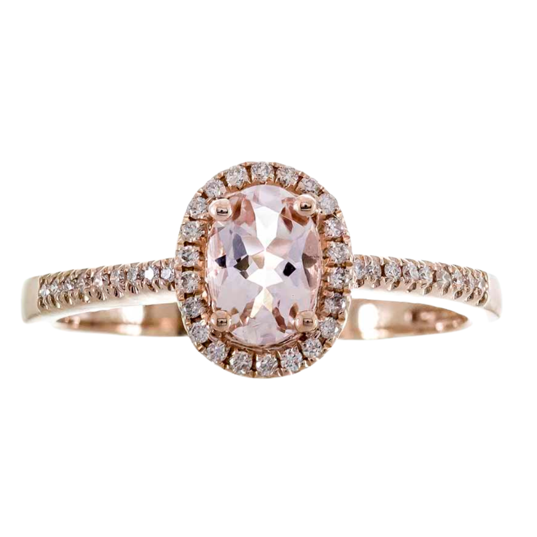 BLOOMÉ - ROSE GOLD MORGANITE RING