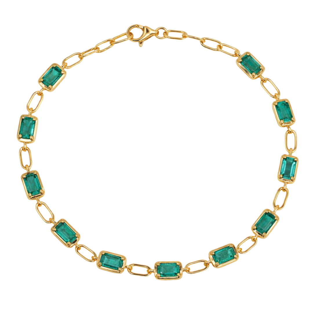VERDARA - YELLOW GOLD EMERALD BRACELET