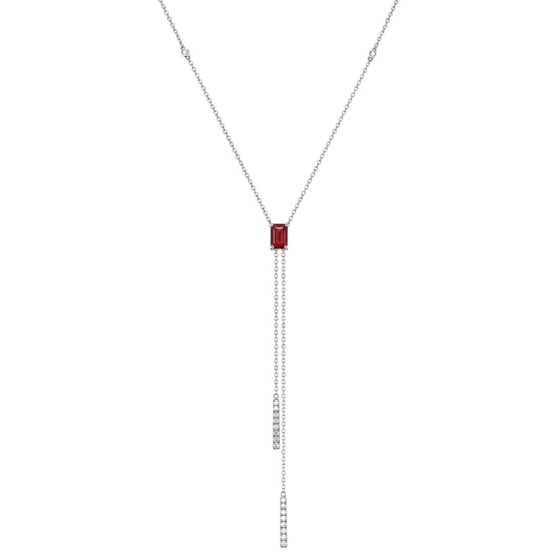 ROSELLE - WHITE GOLD RUBY NECKLACE