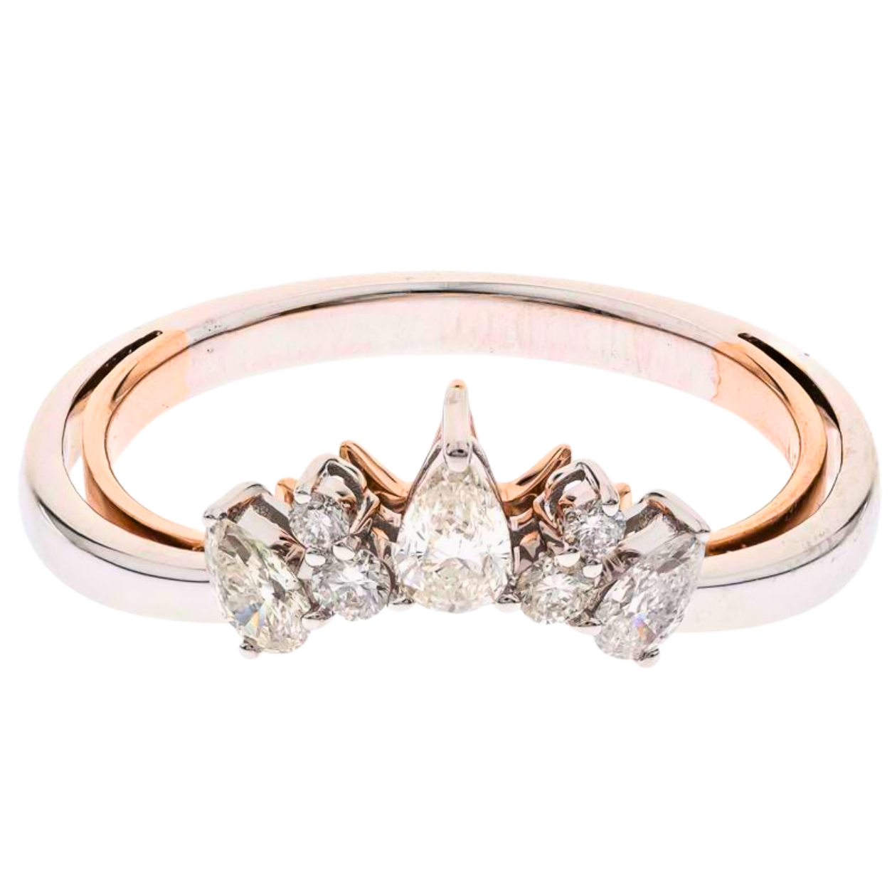 MERGE - WHITE &amp; ROSE GOLD DIAMOND RING