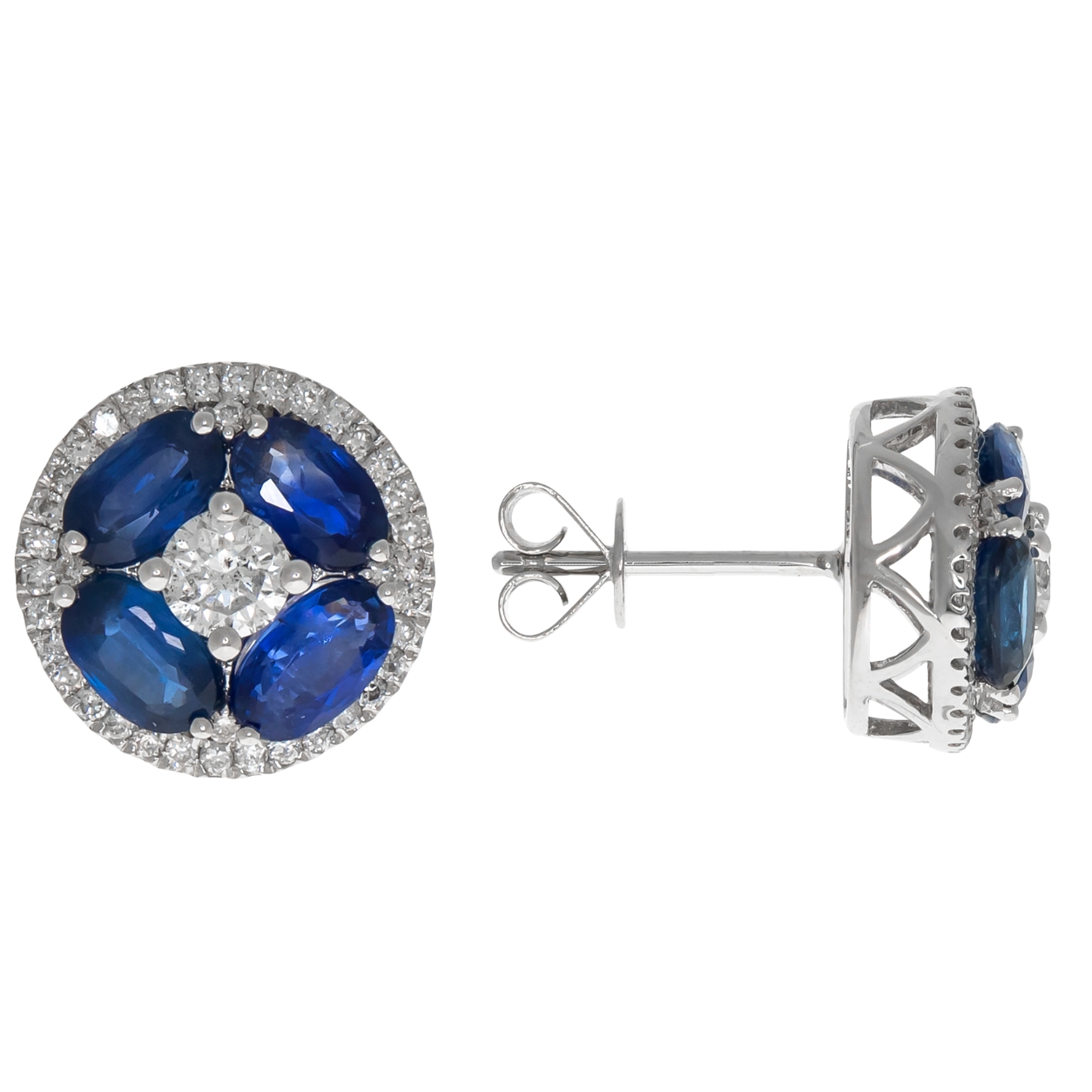 CIRELLE - WHITE BLUE SAPPHIRE EARRING