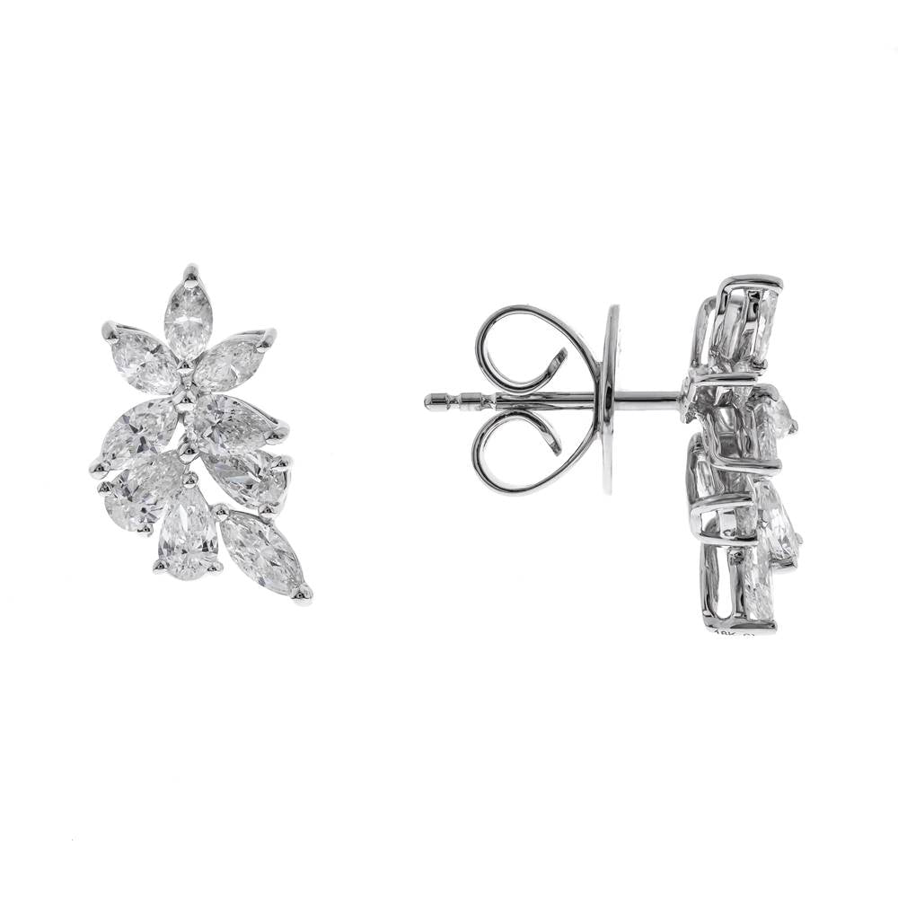 18K WHITE DIAMOND EARRING