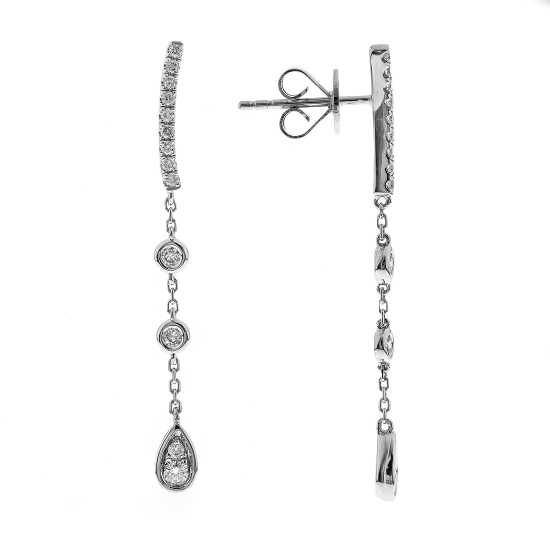 18K WHITE DIAMOND EARRING