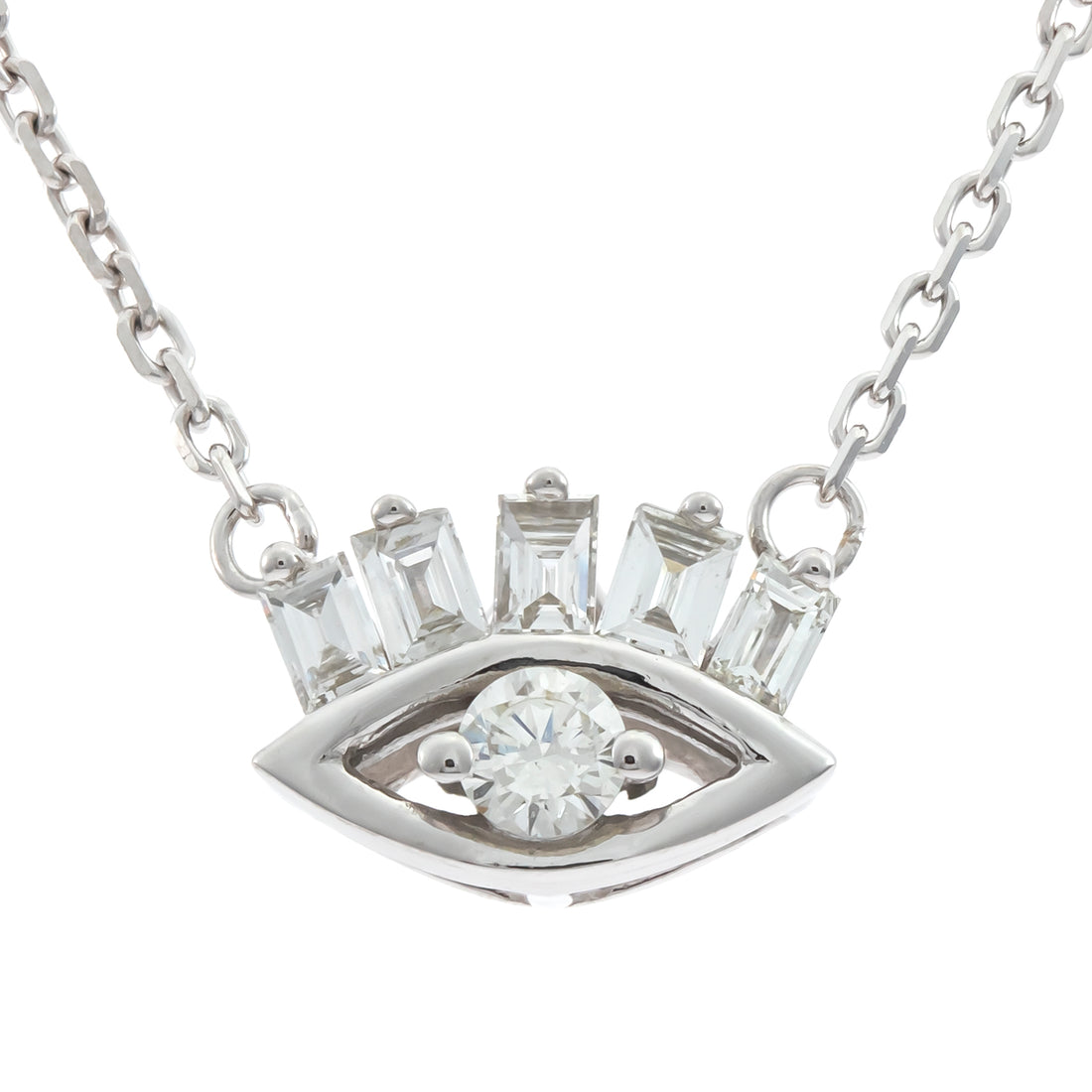 14K WHITE DIAMOND PENDANT