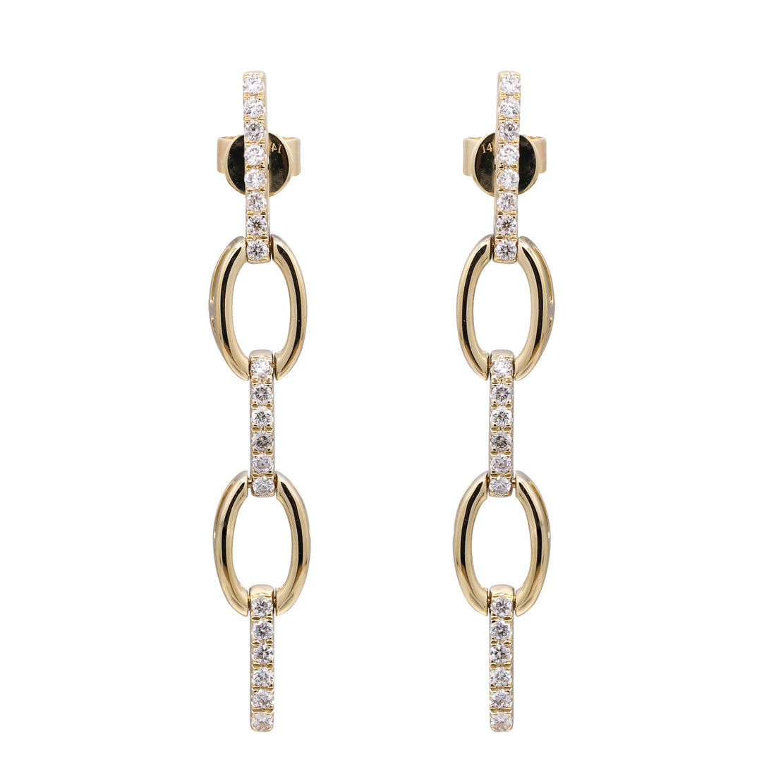 14K YELLOW DIAMOND EARRING