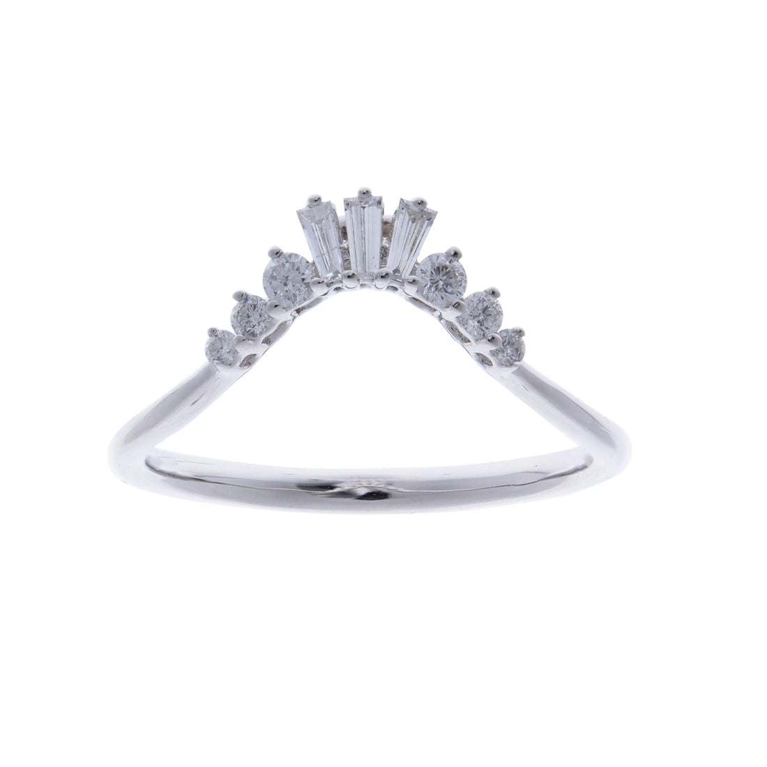 14K WHITE DIAMOND RING