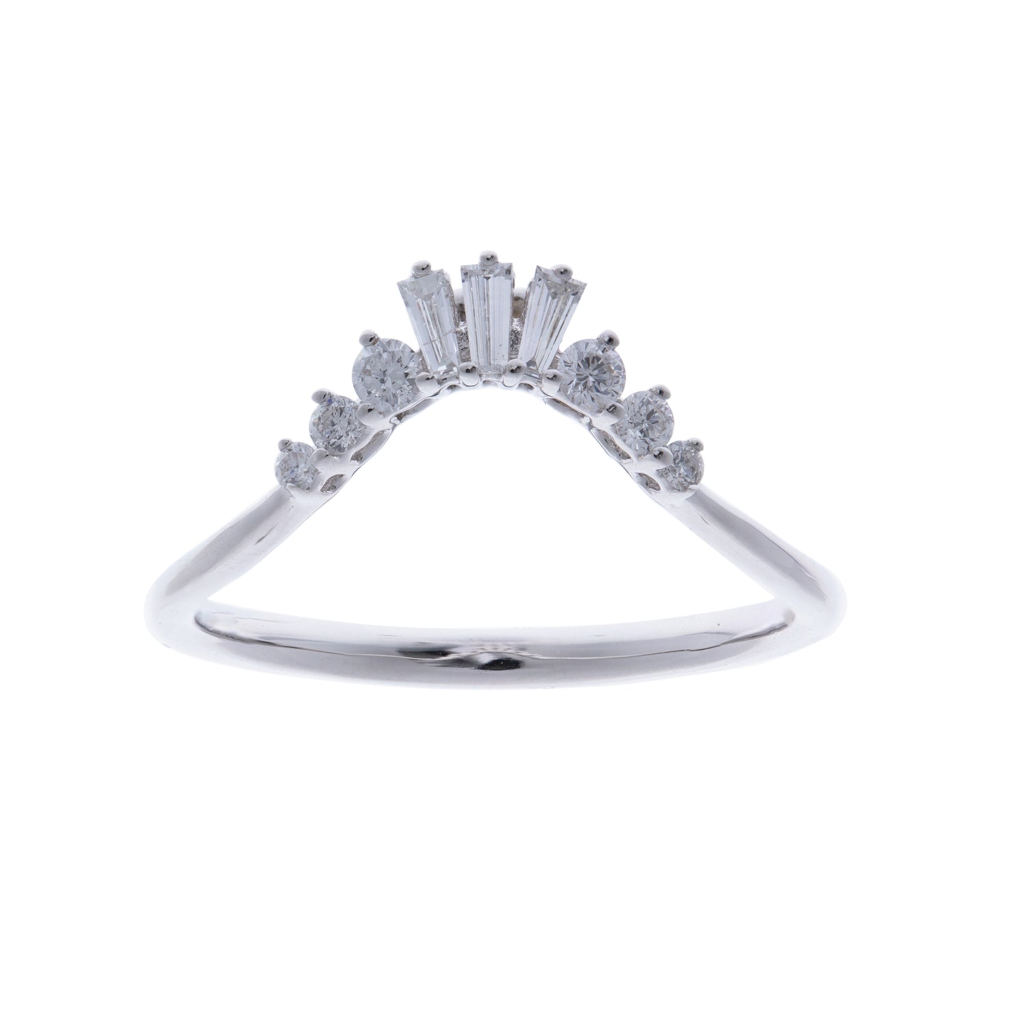 14K WHITE DIAMOND RING