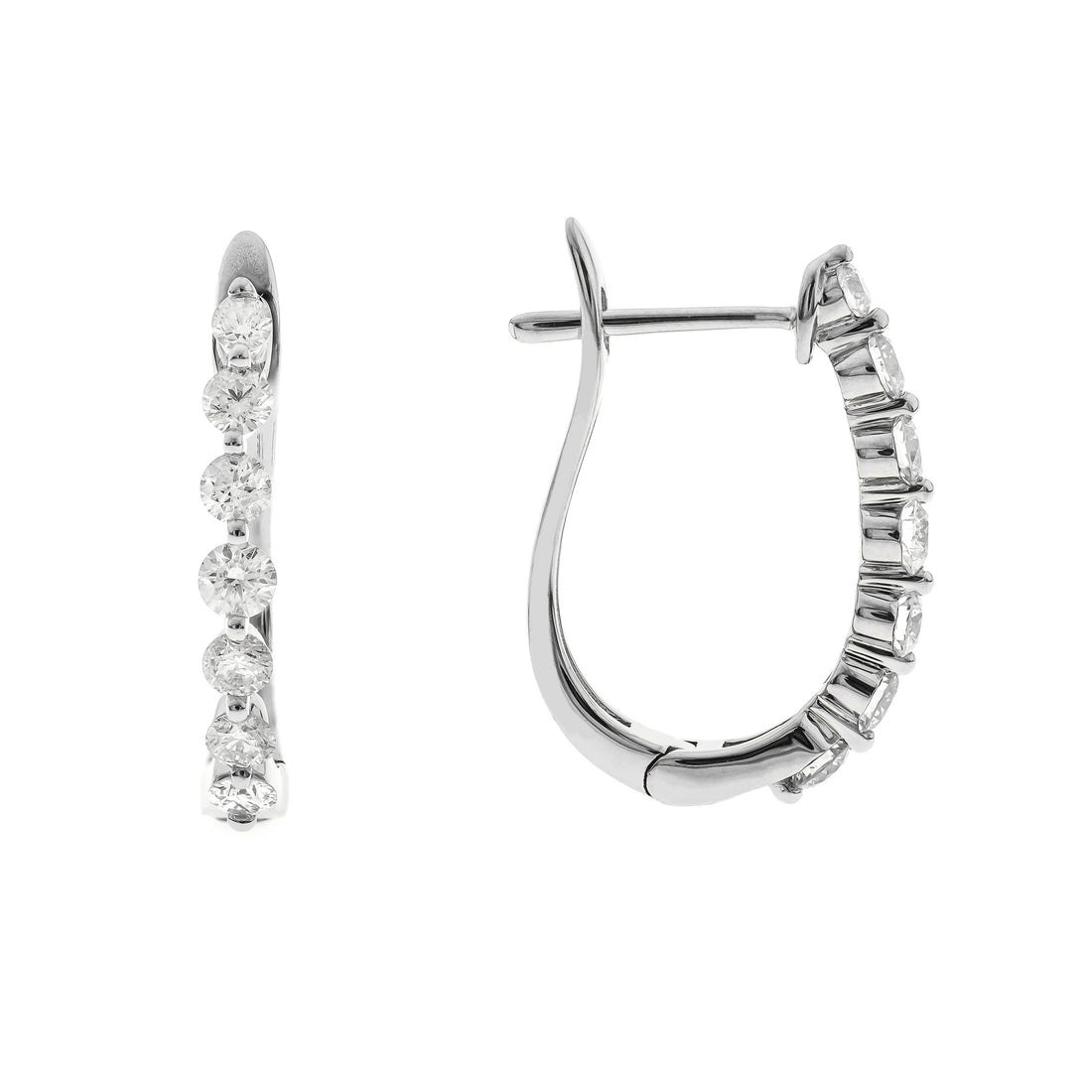 14K WHITE DIAMOND EARRING