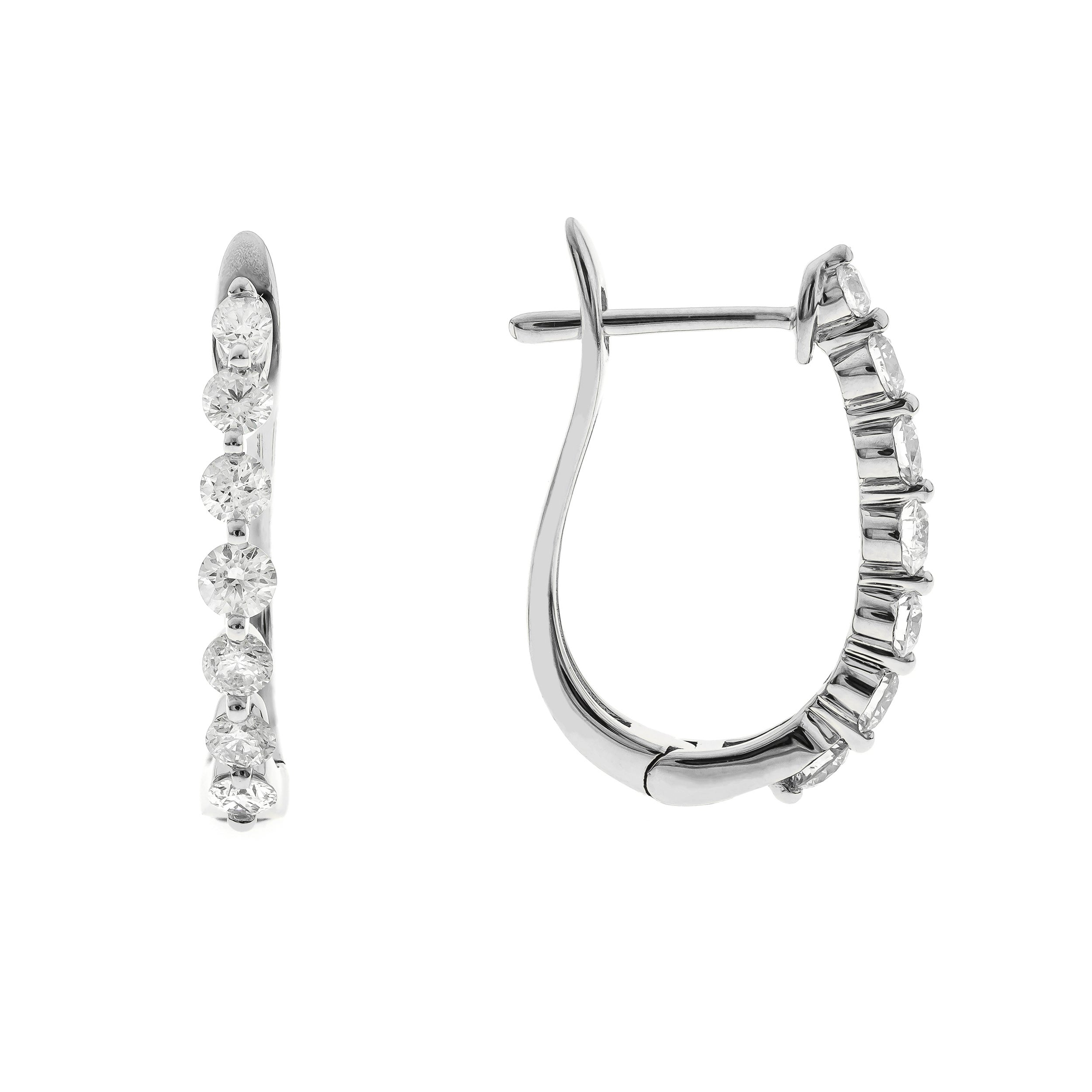 14K WHITE DIAMOND EARRING