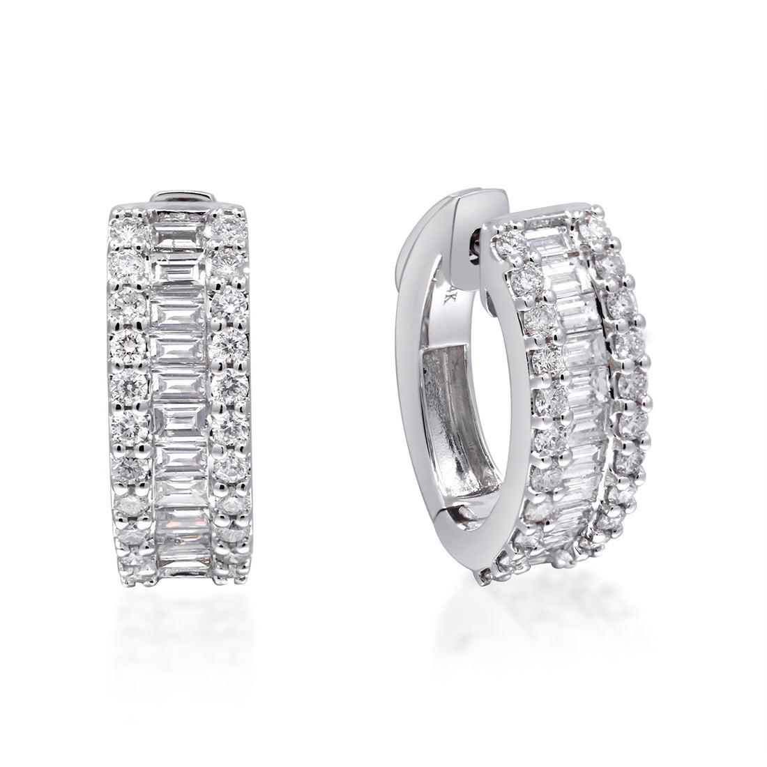 14K WHITE DIAMOND EARRING