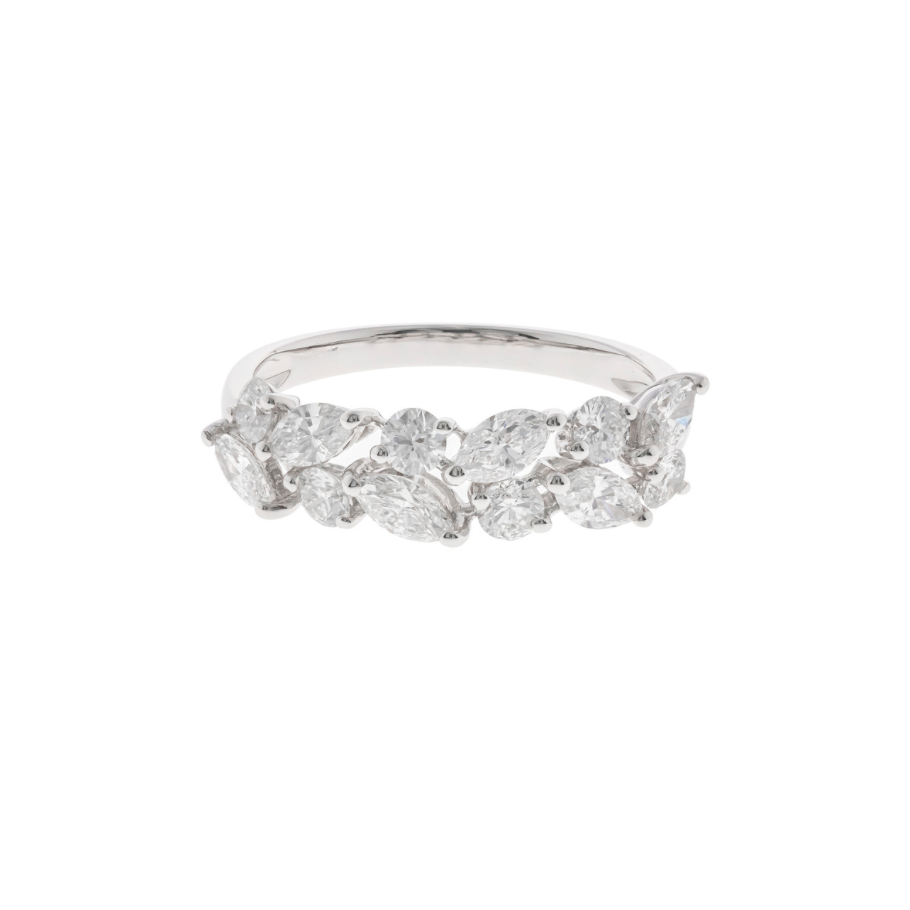 14K WHITE  DIAMOND RING