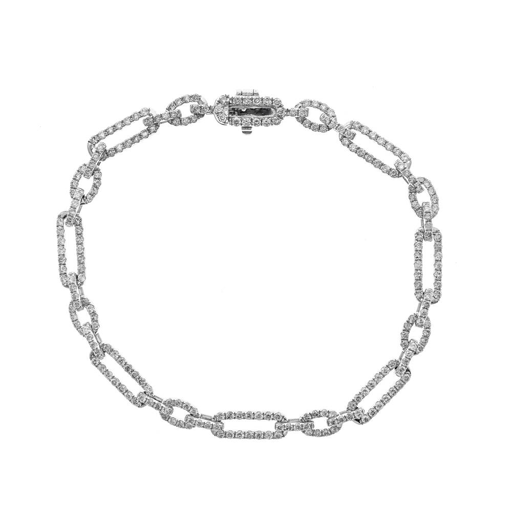 14K WHITE DIAMOND BRACELET