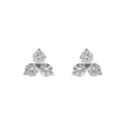 14K WHITE DIAMOND EARRING